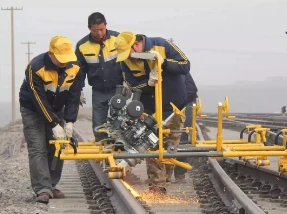 Railwaymen are always in the wilderness, with the rails, they are railway lin...