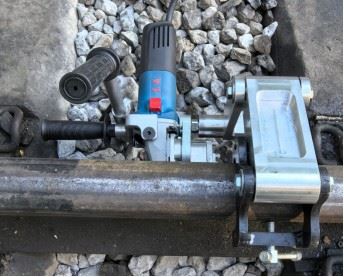 Portable Rail Gap Overflow Burr Milling Machine