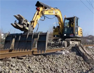 Railroad Excavator Ballast Blaster Undercutter