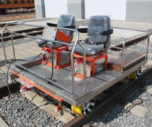 Customized Li-battery Aluminium Alloy Railway Track Trolley 2seat/4seat