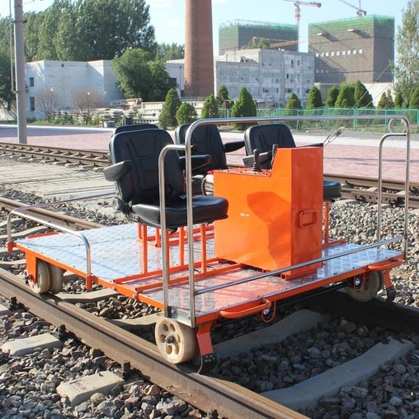 Customized Li-battery Aluminium Alloy Railway Track Trolley 2seat/4seat