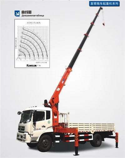 K1256G2 New Crane Truck Telescopic Boom Truck Mounted Crane